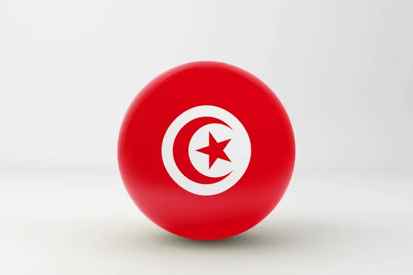 Tunisien Flaggmärke Ikon — Stockfoto