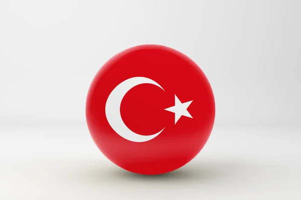 Törökország Zászlós Jelvény Ikon — Stock Fotó