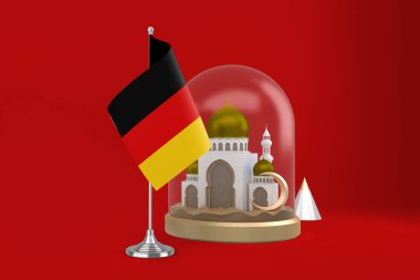 Ramazan Almanya Bayrağı ve Camii