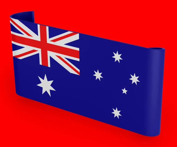 Australien Flagga Band Banderoll — Stockfoto