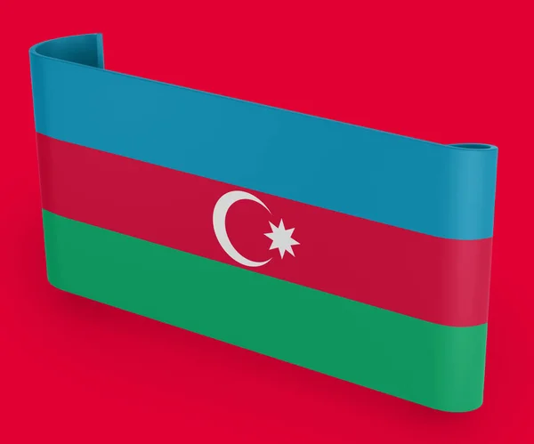 Ázerbájdžánská Vlajka Stuha — Stock fotografie