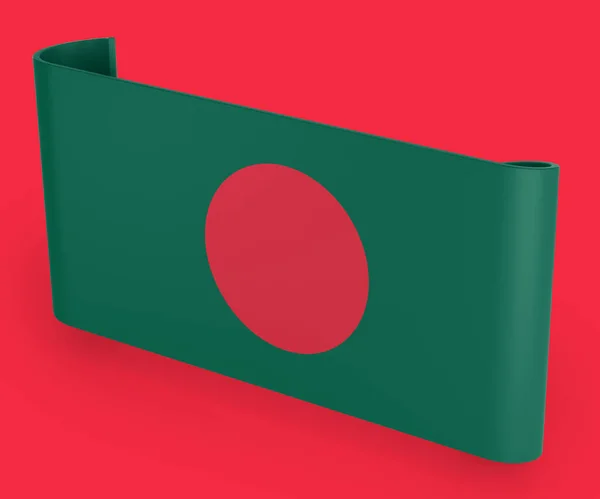 Bandeira Bandeira Bangladesh — Fotografia de Stock