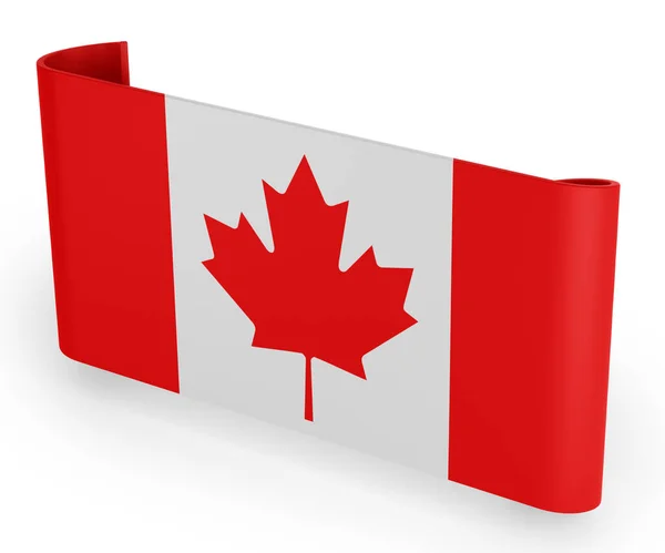 カナダ国旗リボンバナー — ストック写真