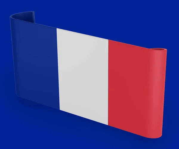 Bandeira Fita Bandeira França — Fotografia de Stock