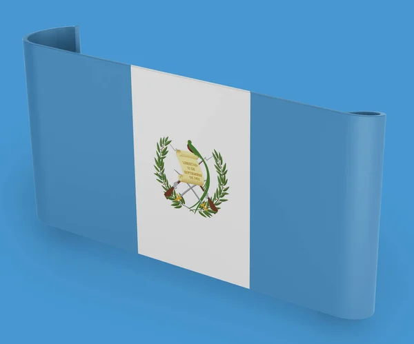 Guatemala Flaggstång Banderoll — Stockfoto