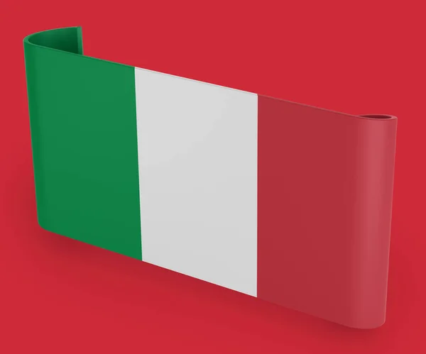 Nápis Vlajky Itálie — Stock fotografie