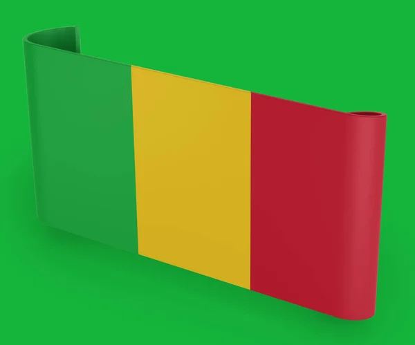 Banner Cinta Bandera Malí —  Fotos de Stock