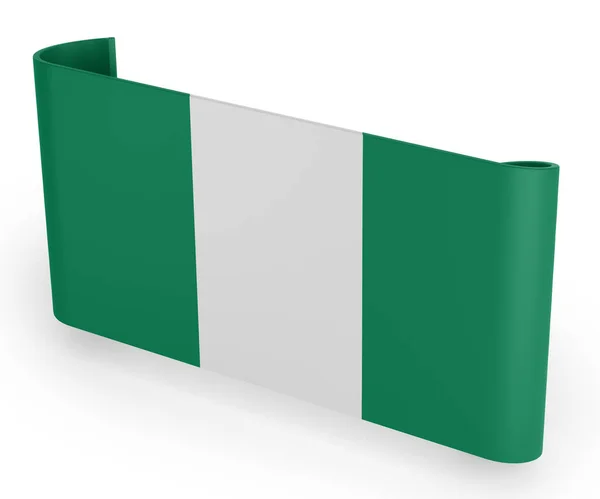 Nigeria Fahnenband Banner — Stockfoto