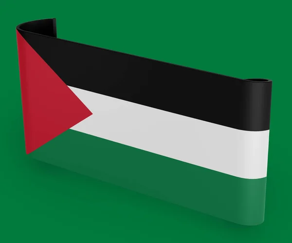 Nápis Palestinská Vlajka — Stock fotografie