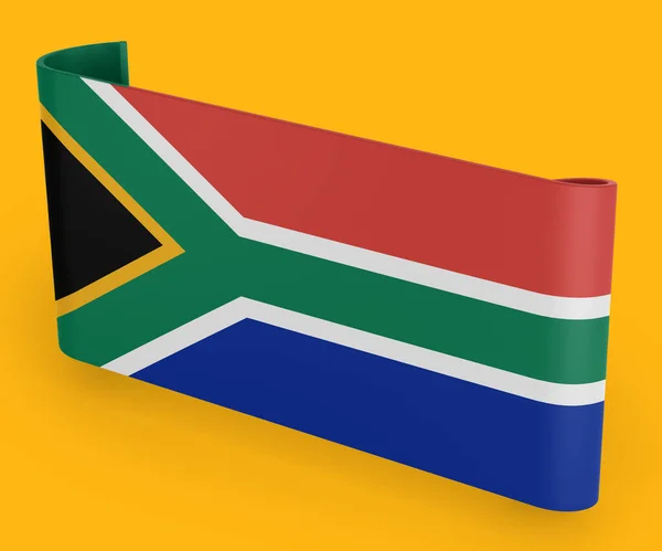 Güney Afrika Bayrak Kurdelesi Bayrağı — Stok fotoğraf