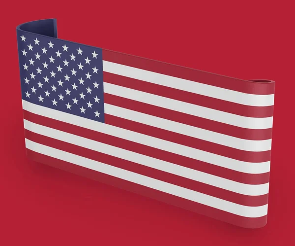 United States Flag Ribbon Banner — Stock Photo, Image