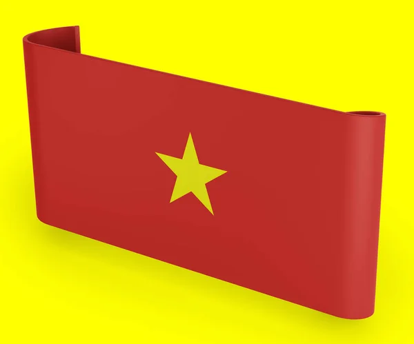 Bannière Ruban Drapeau Vietnam — Photo