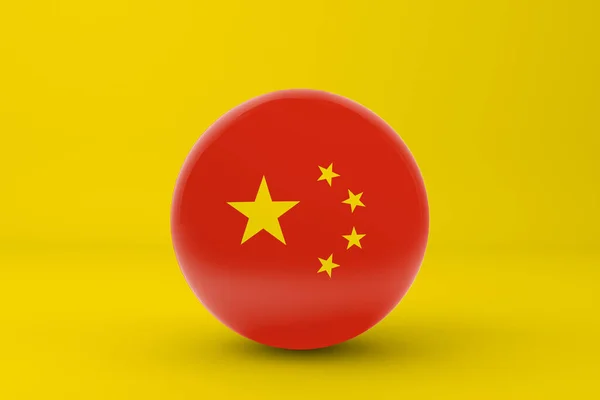 中国国旗バッジアイコン — ストック写真