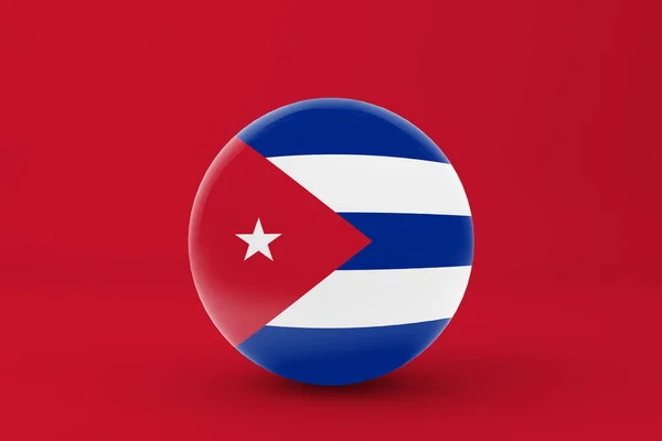 Ikonen För Kuba Flaggmärke — Stockfoto