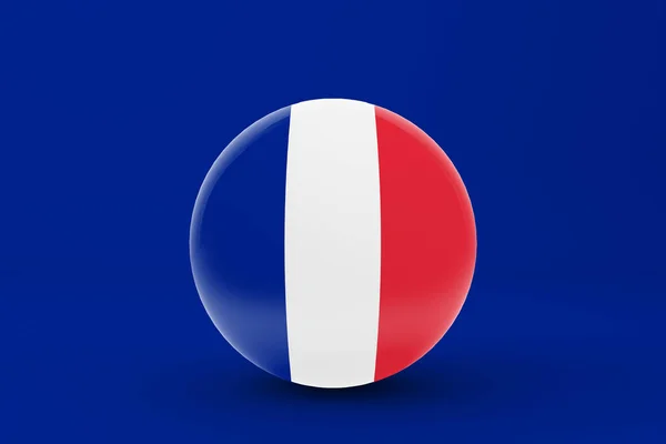 Frankrike Flaggmärke Ikon — Stockfoto