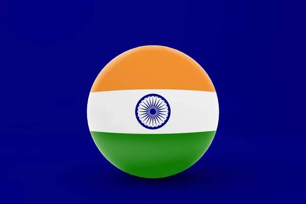 Badge Van Vlag Van India Pictogram — Stockfoto