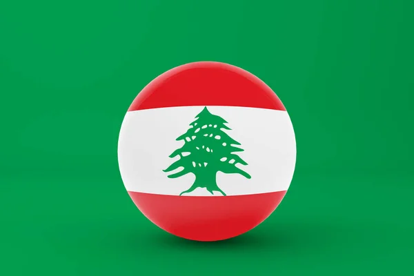 Ikone Der Libanesischen Flagge — Stockfoto