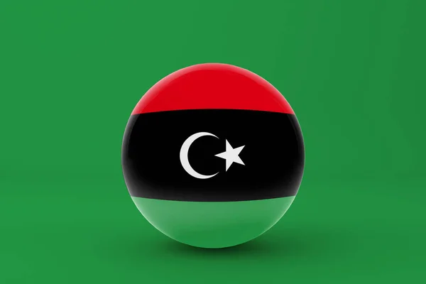 stock image Libya Flag Badge Icon