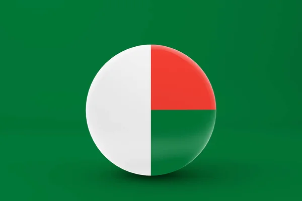 Madagaszkári Zászló Jelvény Ikon — Stock Fotó