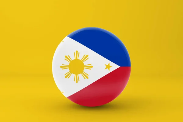 菲律宾国旗徽章图标 — 图库照片