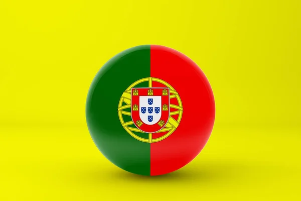 Portugal Flaggmärke Ikon — Stockfoto