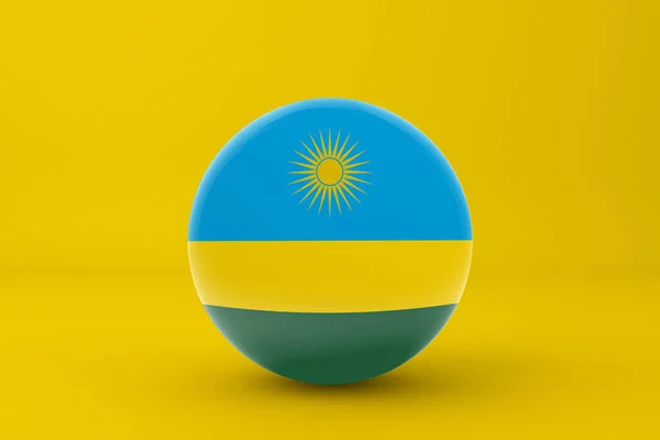 Ikona Odznaku Vlajky Rwandy — Stock fotografie