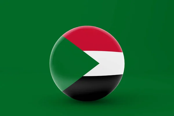Ikona Odznaku Súdánské Vlajky — Stock fotografie