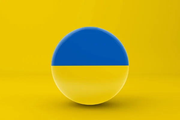 Ikona Odznaku Vlajky Ukrajiny — Stock fotografie
