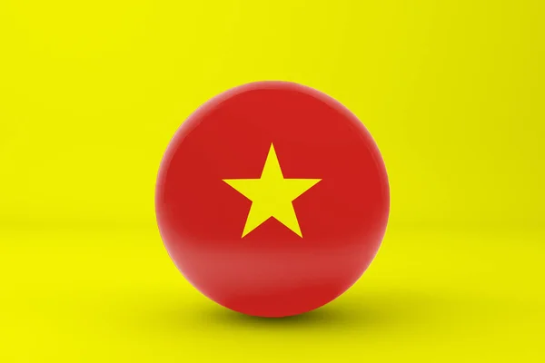 ベトナム国旗バッジアイコン — ストック写真