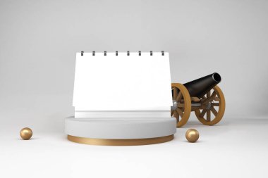 Beyaz Arkaplanda Ramazan Takvimi Önyüzü