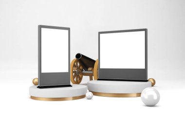 Beyaz Arkaplanda Ramazan İmza Önü