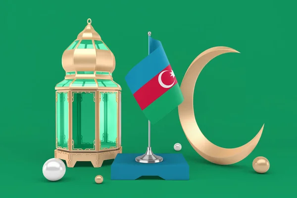 Ramadan Azerbajdzsán Félholddal — Stock Fotó