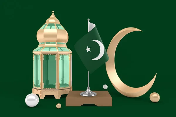 Ramadán Pakisztán Félholddal — Stock Fotó