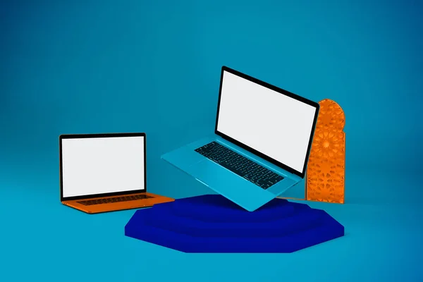 Arabische Laptops Rechts — Stockfoto