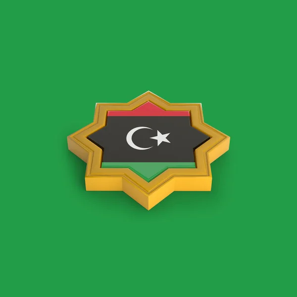 Líbia Iszlám Keret Renderelés — Stock Fotó