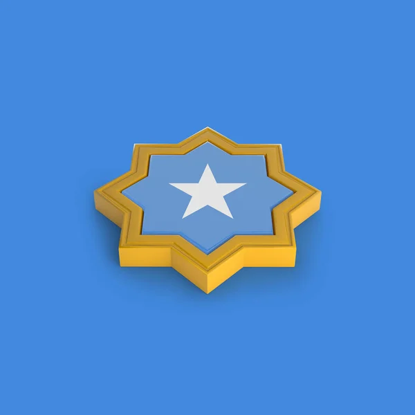 Somalia Flagga Islamisk Ram — Stockfoto