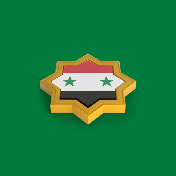 Szíria Zászló Iszlám Keret — Stock Fotó