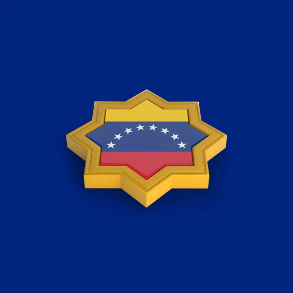 Venezuela Flagga Islamisk Ram — Stockfoto