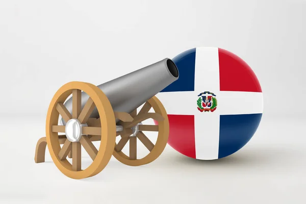 ラマダーンドミニカ共和国と大砲 — ストック写真