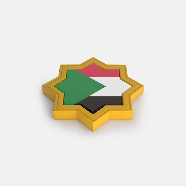 Moldura Estrela Islâmica Ramadã Sudão — Fotografia de Stock