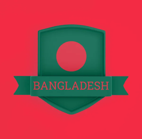 Drapeau Bangladesh Avec Bannière Ruban — Photo