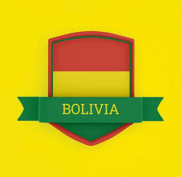 Bolivien Flagge Mit Schleife Banner — Stockfoto