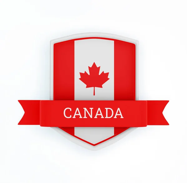Canada Vlag Met Lint Banner — Stockfoto