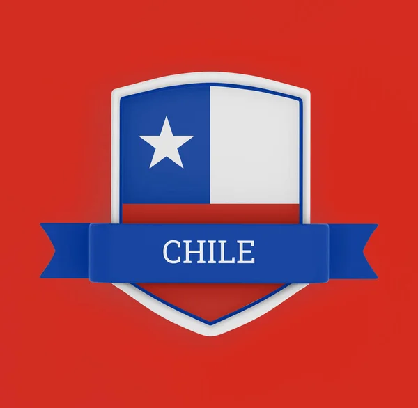 Chile Flag Ribbon Banner — Stock Photo, Image