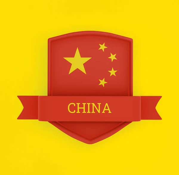 Китайський Прапор Стрічкою — стокове фото
