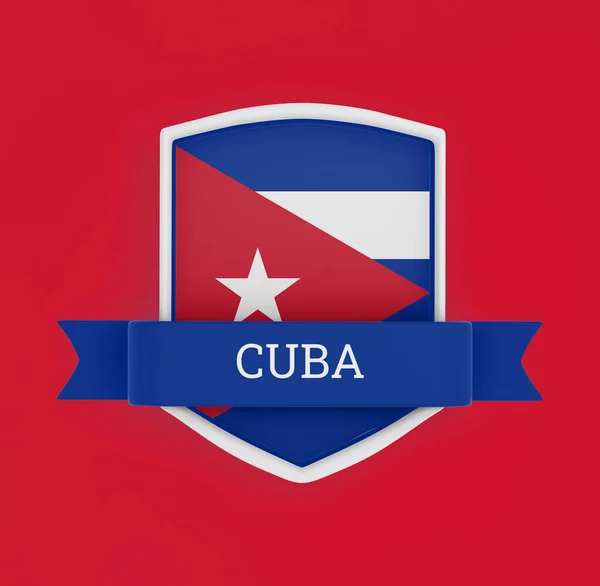 Cuba Flag Ribbon Banner — Stock Photo, Image