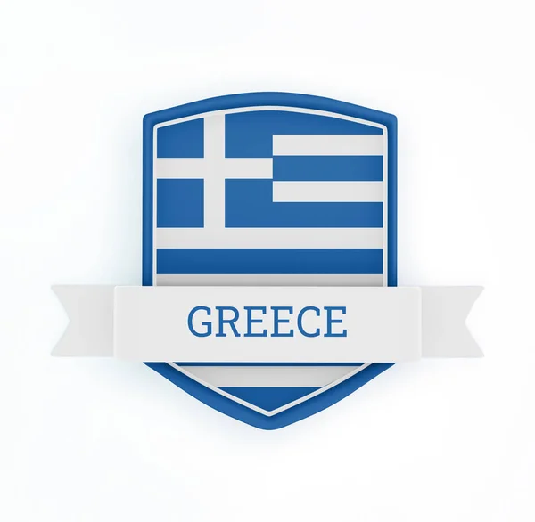 Flaga Grecji Wstążką — Zdjęcie stockowe