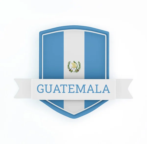 Guatemala Flagge Mit Schleife Banner — Stockfoto