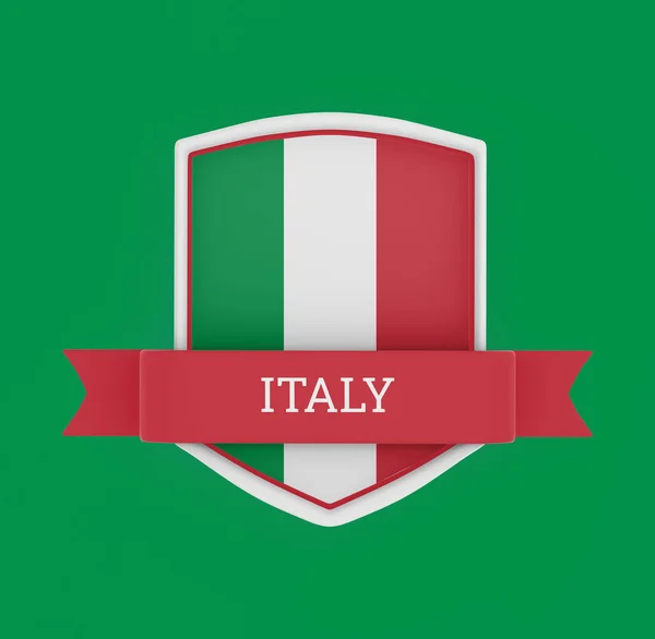 Italien Flagge Mit Schleife Banner — Stockfoto