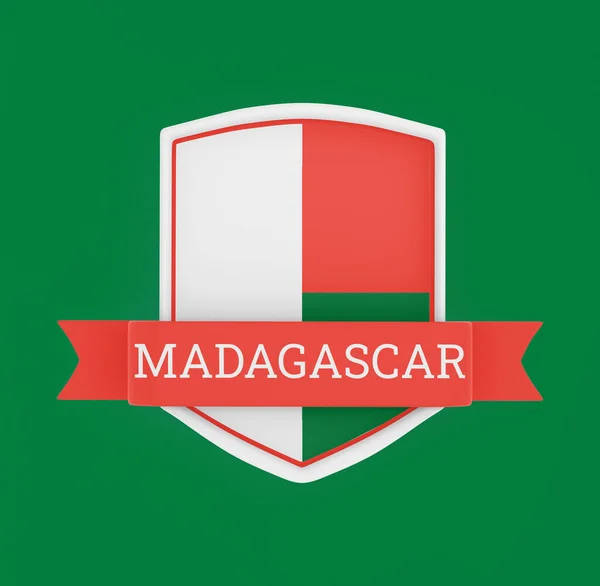 Bandera Madagascar Con Bandera Cinta —  Fotos de Stock